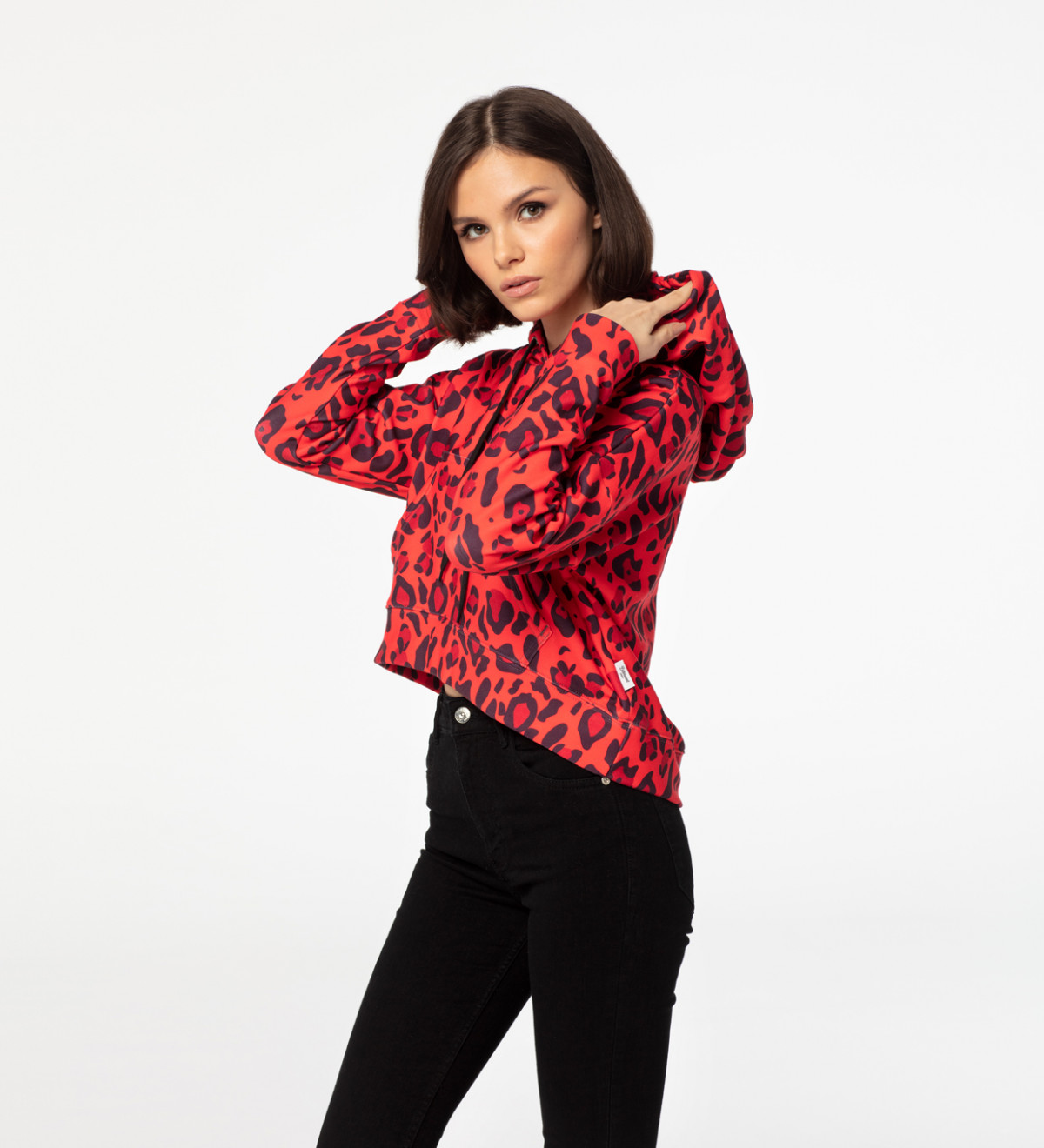 Red Skin CROPPED mikina - S