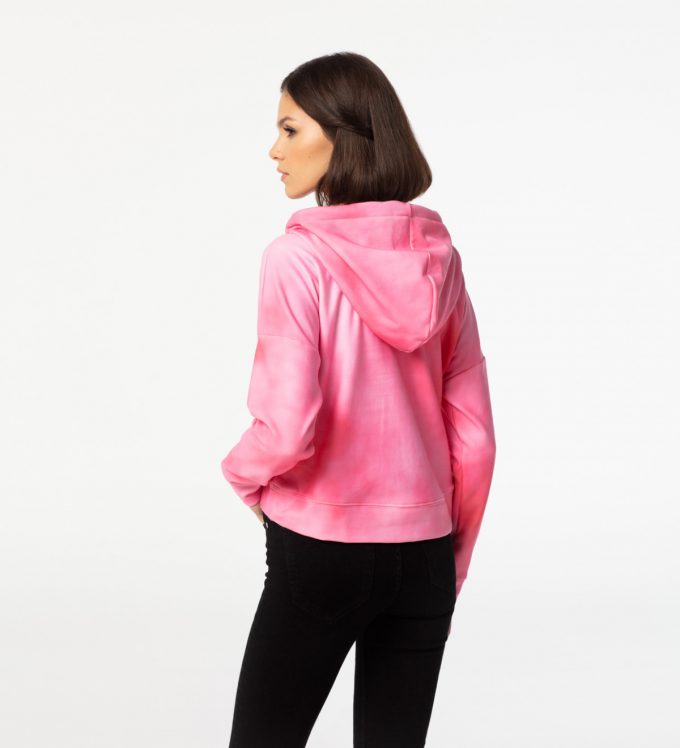 Tie Dye Pink CROPPED mikina - Image 3