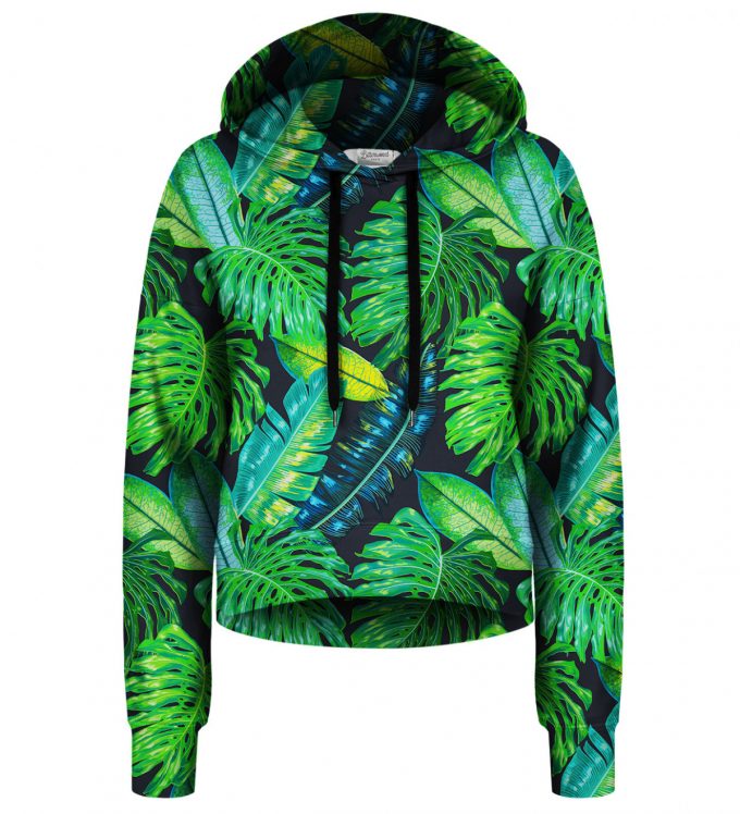 Tropical CROPPED mikina bez kapsy - Image 5