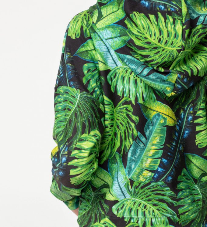Tropical CROPPED mikina bez kapsy - Image 4