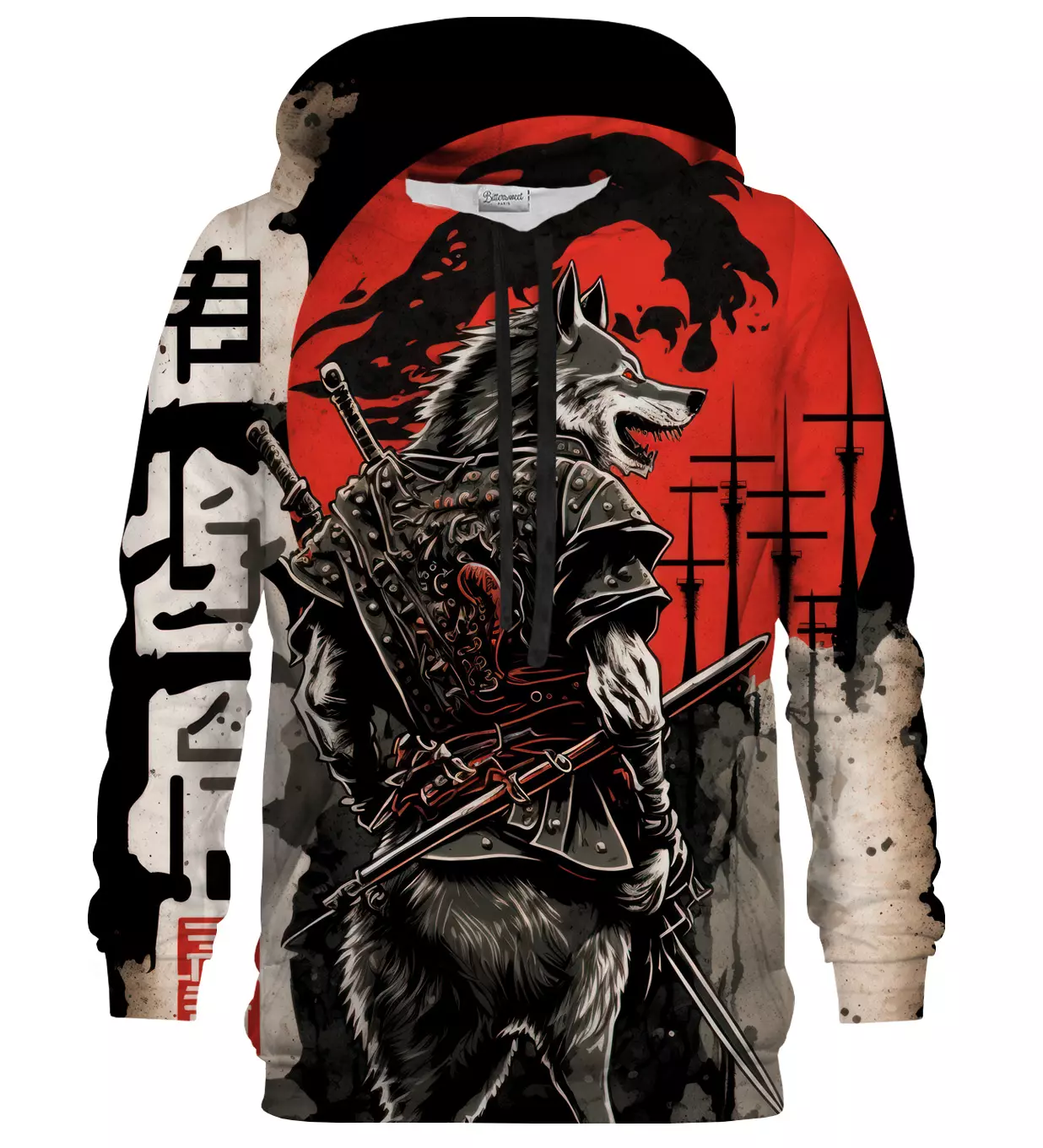 Samurai Wolf Hoodie - L