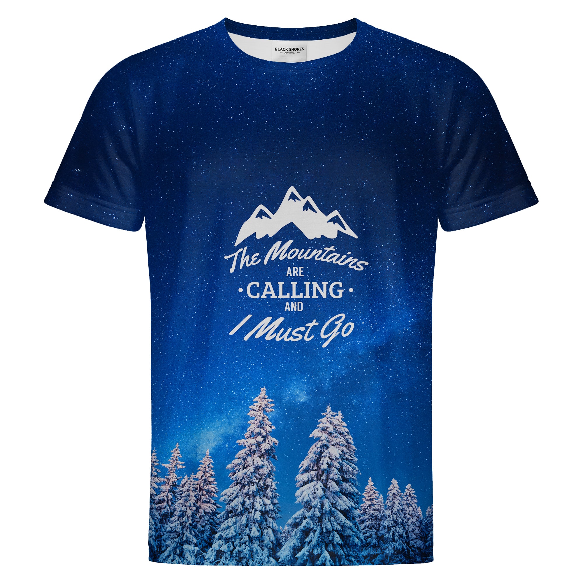 Mountains T-shirt – Black Shores - M